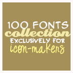 100 Fonts for Icons and Avatars